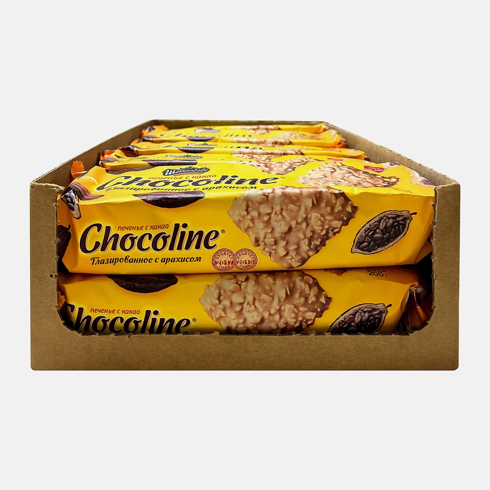Печенье Шоколадово Chocoline в карамельной глазури с арахисом 200г - фото 3