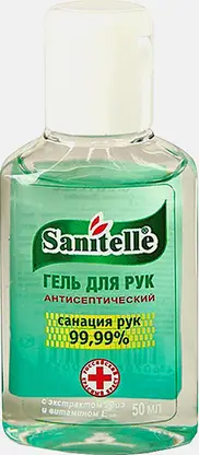 Гель для рук Sanitelle антисептический витамин Е и алое вера 50мл