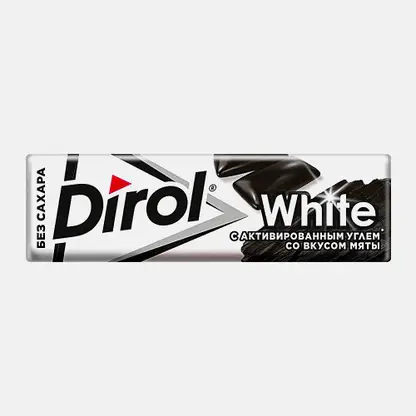 Жевательная резинка Dirol Мята с углем 13.6г