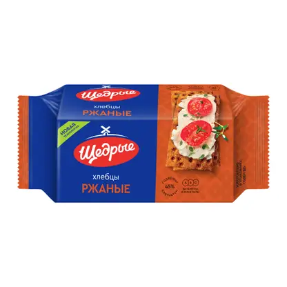 Изображение товара Хлебцы Щедрые ржаные 100г натуральный классический вкус без химии