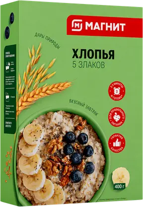 Хлопья Магнит 5 злаков 400г