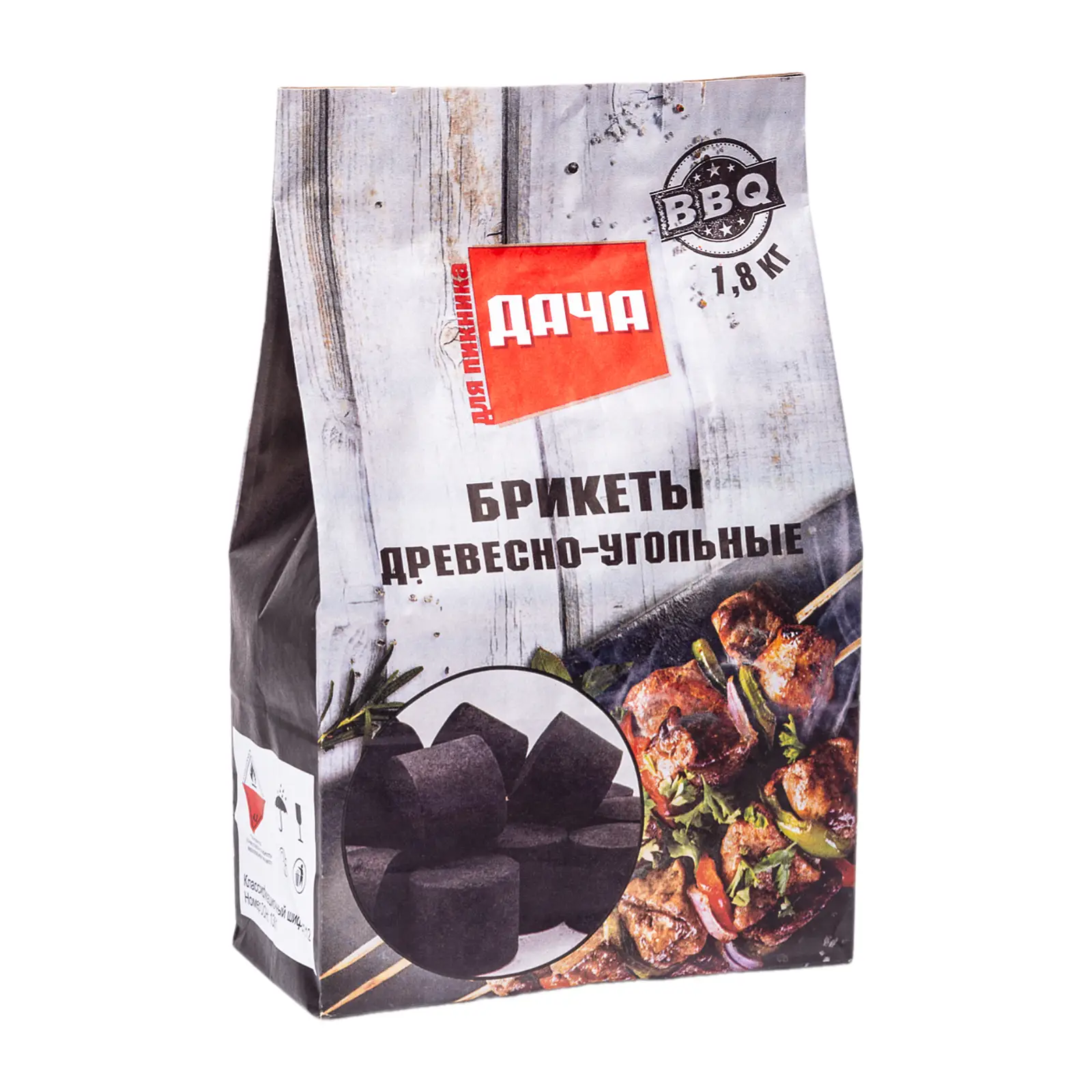 Изображение товара Брикеты Эксмо древесно-угольные Дача 1.8кг