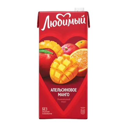 Изображение товара Любимый Апельсиновое манго 1.93л - фруктовый сок с манго и апельсином