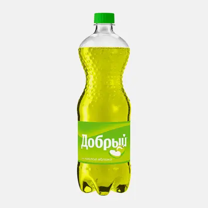 Газированный напиток со вкусом кислого яблока Добрый 1л
