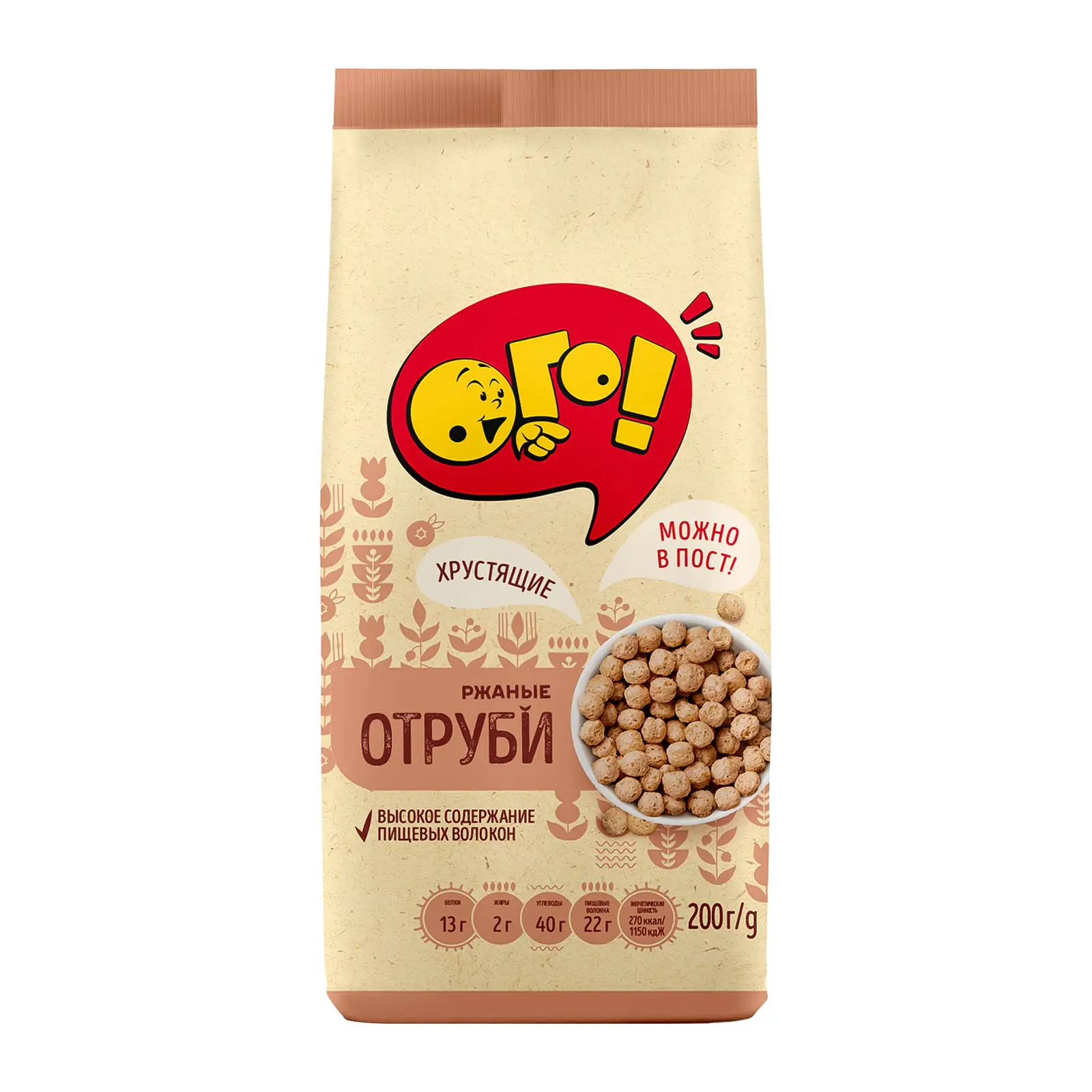 Изображение товара Отруби Ого ржаные 200г