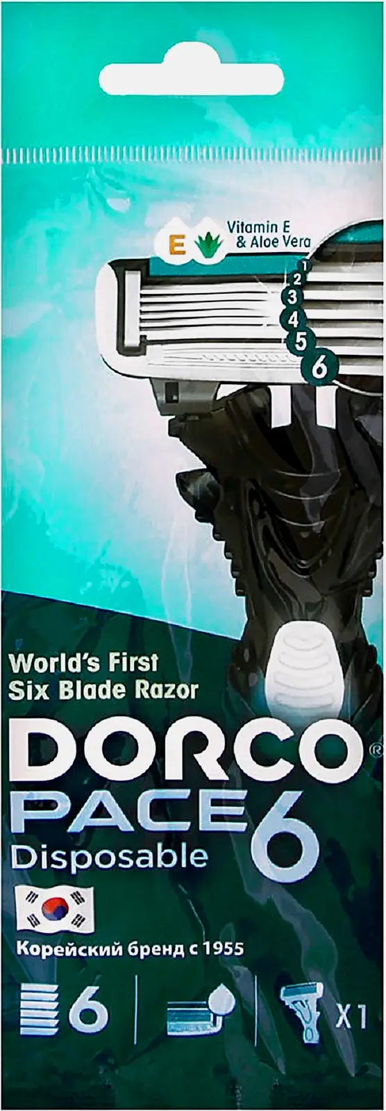 Станок для бритья Dorco Pace одноразовый 6 лезвий