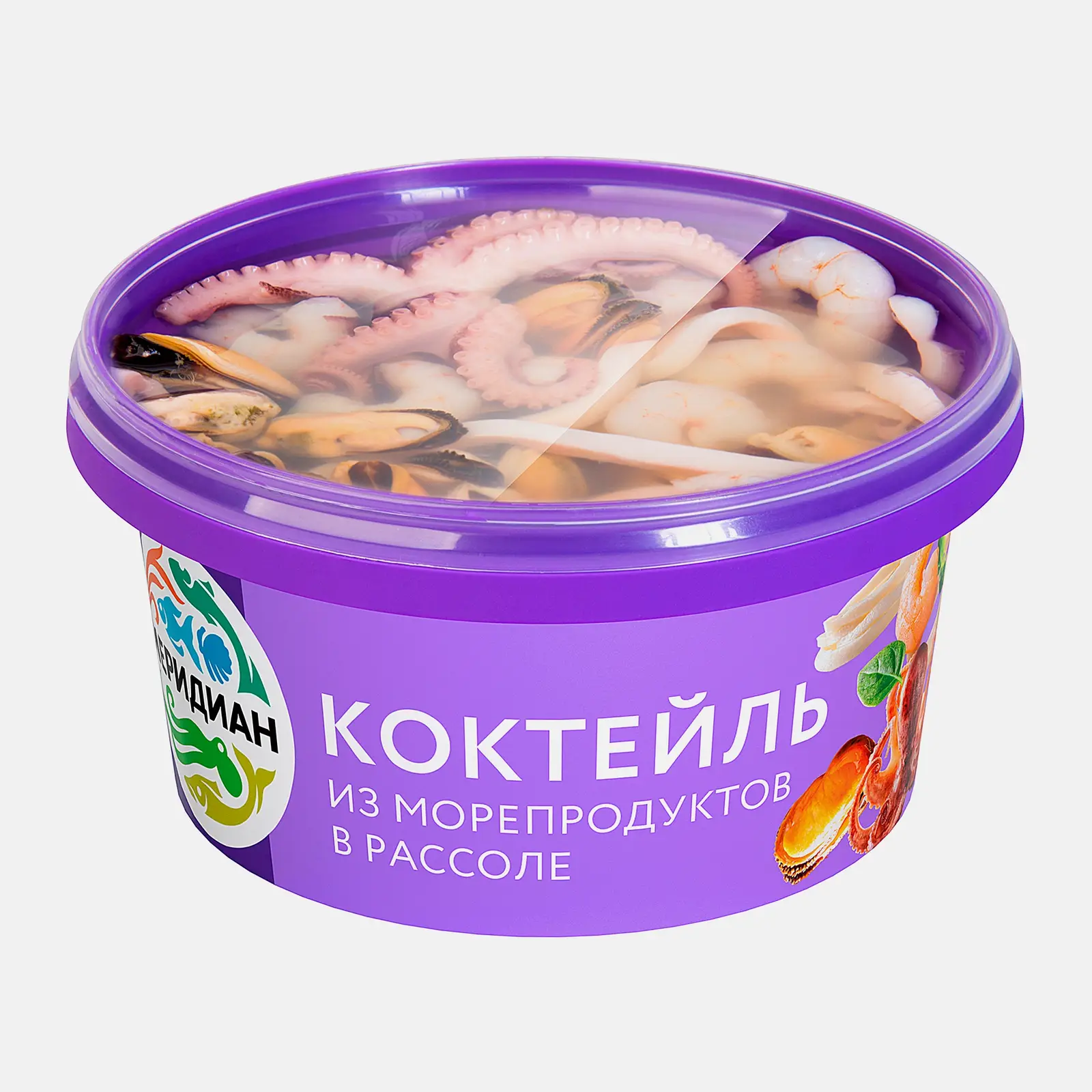 Изображение товара Коктейль из морепродуктов Меридиан в рассоле 430г