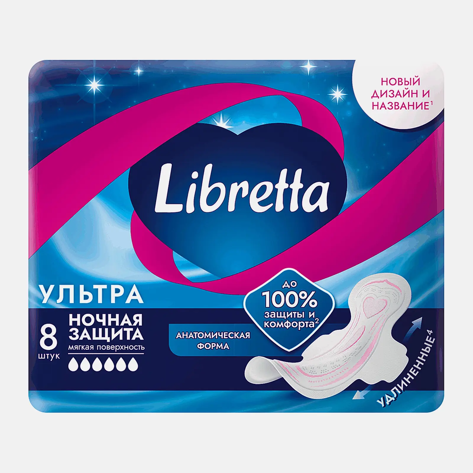 Ночные прокладки с мягой поверхностью Ultra Libretta 8шт - фото 2