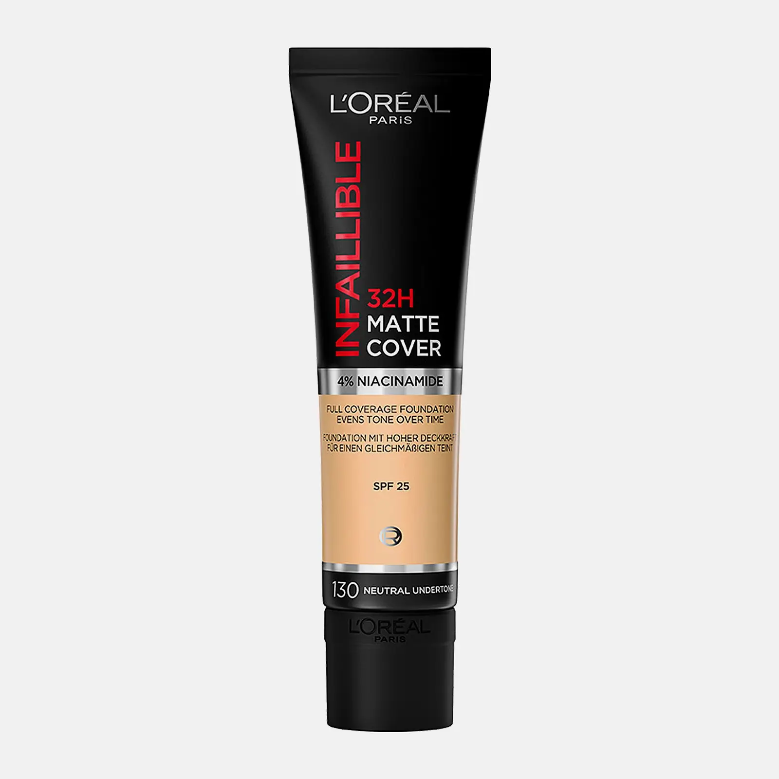 Тональный крем L’Oréal Paris Infaillible ультраматирующий стойкий 32ч Матовое покрытие тон 130