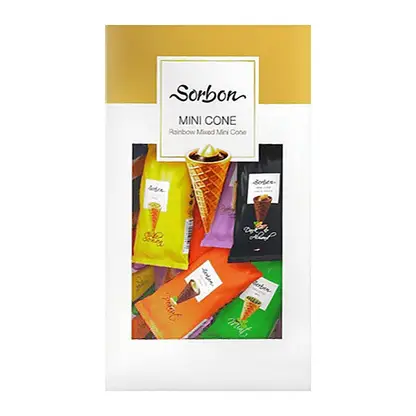 Изображение товара Конфеты мини-рожки ассорти Радуга Sorbon 200г