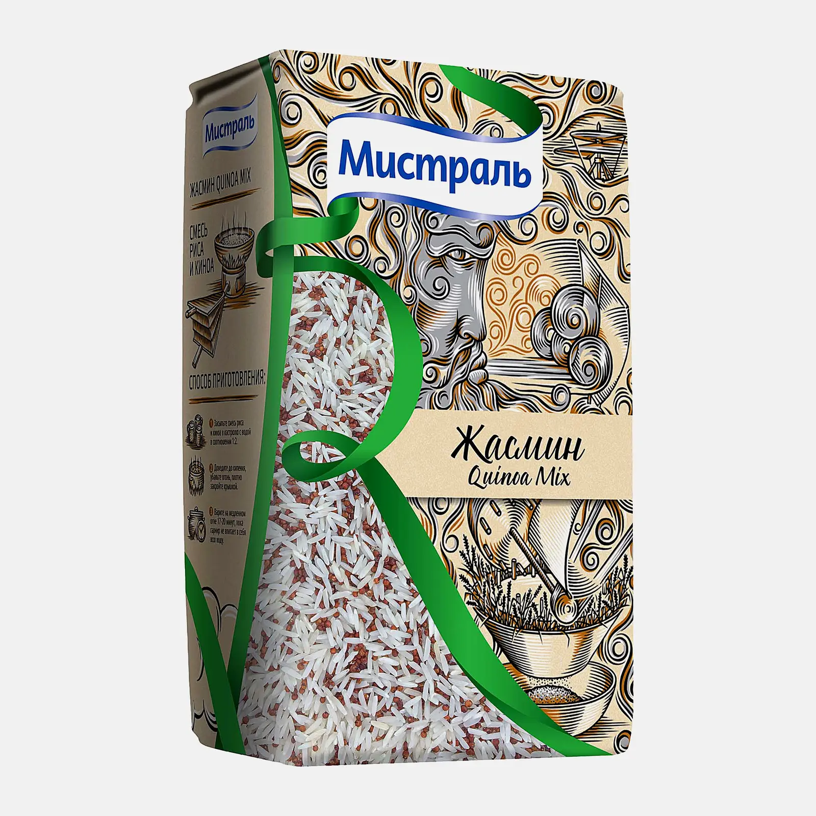 Рис жасмин с красным киноа Мистраль 500г