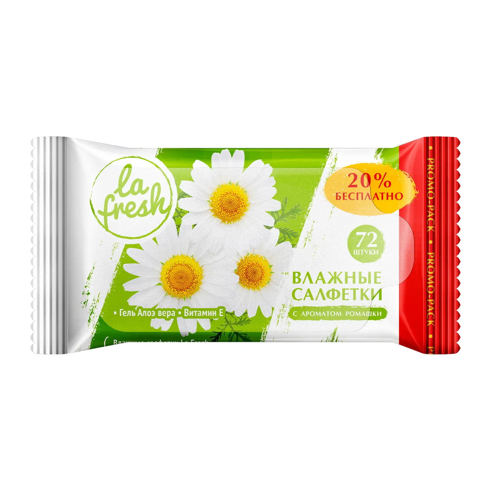 Изображение товара Салфетки влажные La Fresh с ароматом ромашки 72шт для всей семьи