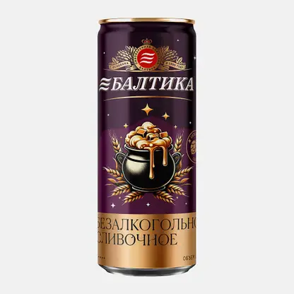 Пиво безалкогольное Сливочное пастеризованное №0 Балтика 330мл