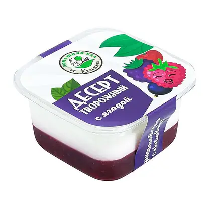 Изображение товара Десерт творожный с ягодой Домашняя еда от Кузьмича 180г