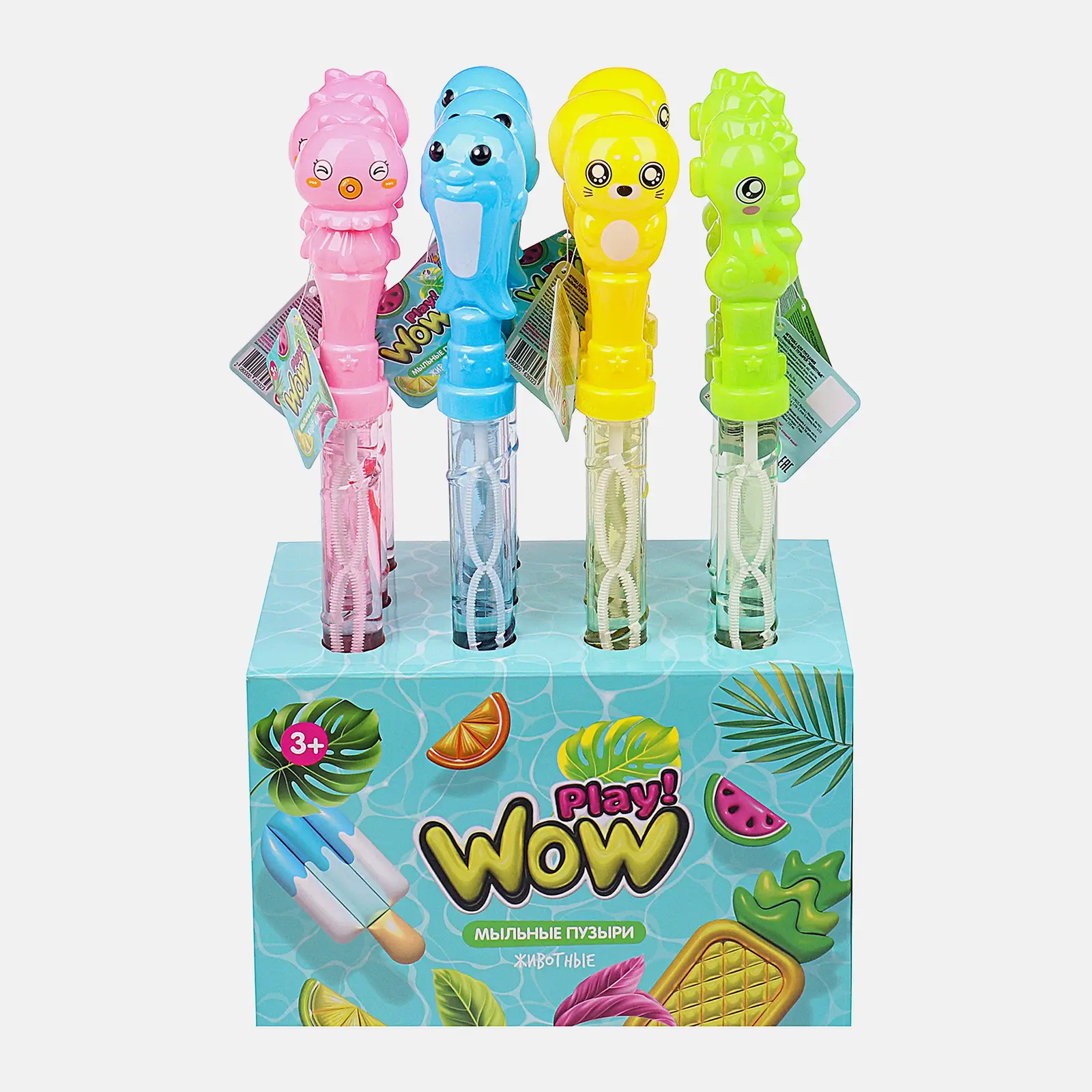 Игровые мыльные пузыри животные Wowplay! 110мл в ассортименте - фото 2