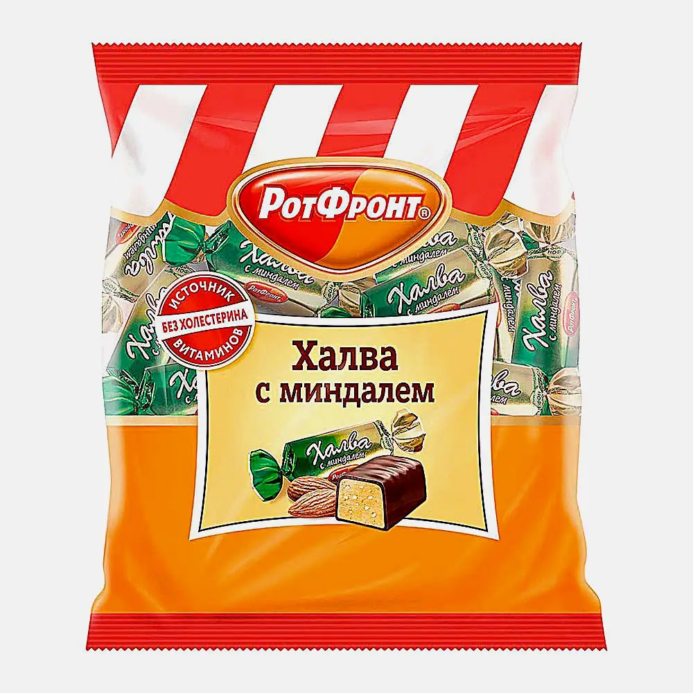 Изображение товара Конфеты Рот фронт Халва с миндалем 250г