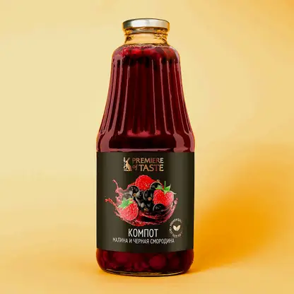 Компот из малины и черной смородины Premiere of Taste 1л
