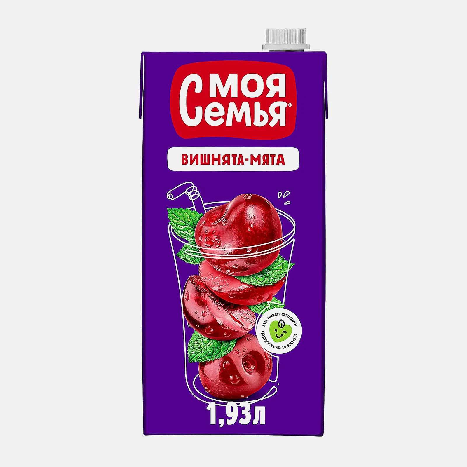 Напиток сокосодержащий Моя семья Груша черноплодная рябина вишня 1.93л