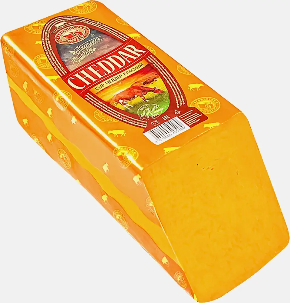 Сыр Белые вершины Чеддер красный 50% весовой