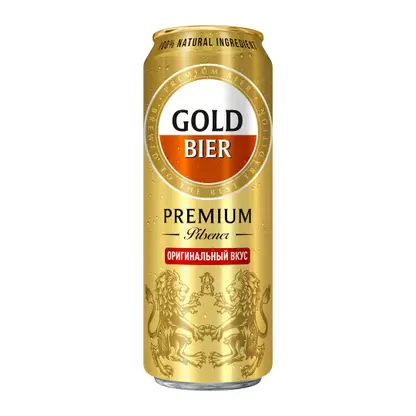 Пиво Gold светлое фильтрованное пастеризованное 4.8% 430мл