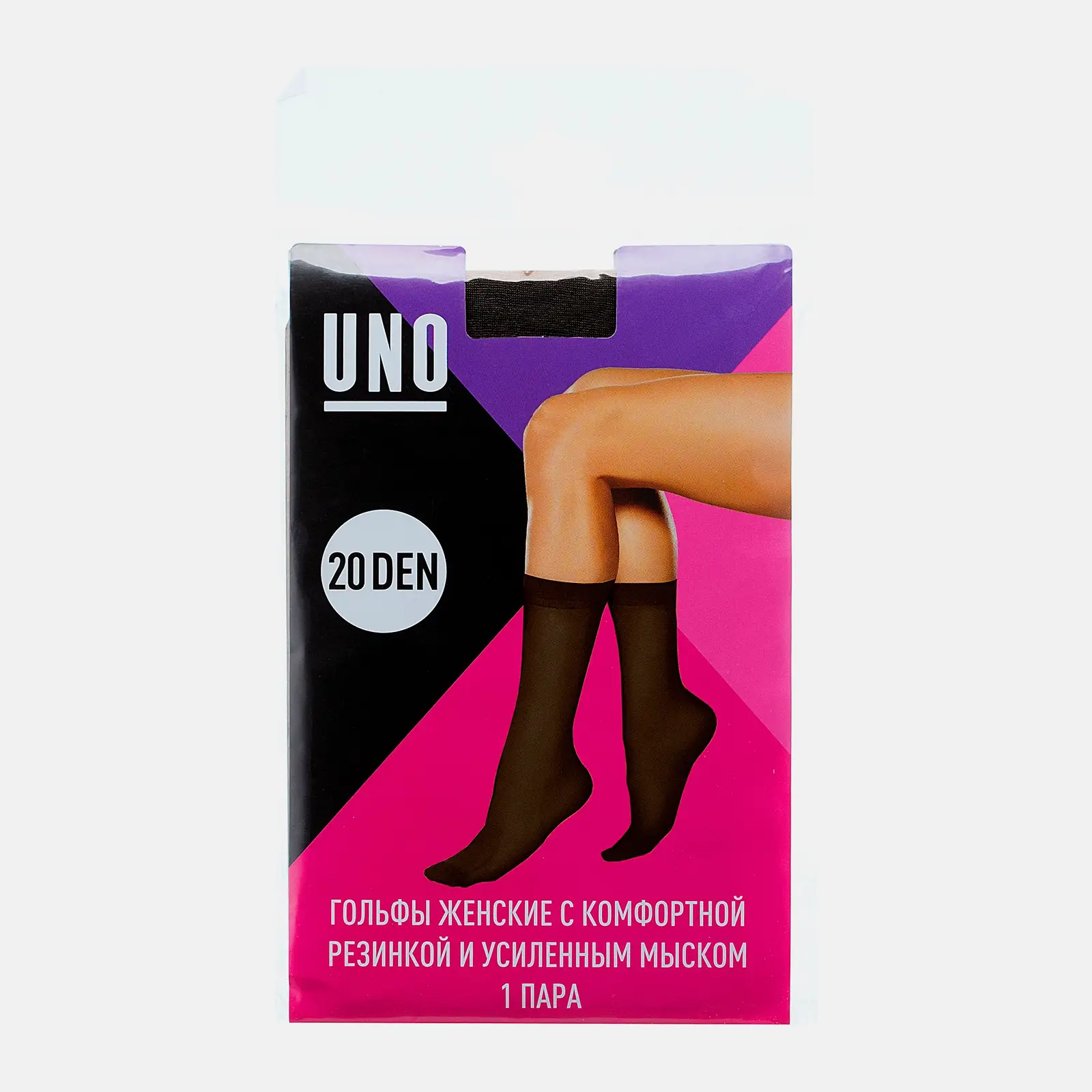 Гольфы женские Uno PKS 4 black 20 one size черные 1 пара