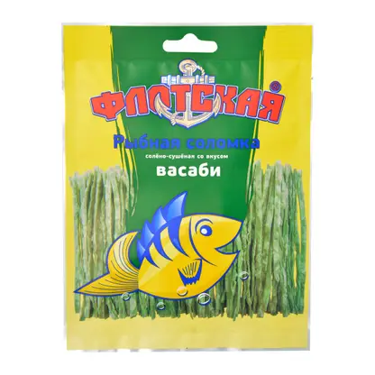 Изображение товара Рыбная соломка Флотская солено-сушеная Васаби 15г