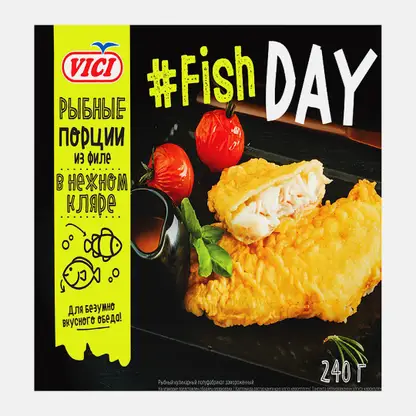 Филе рыбное Vici Fish Day в нежном кляре замороженное 240г
