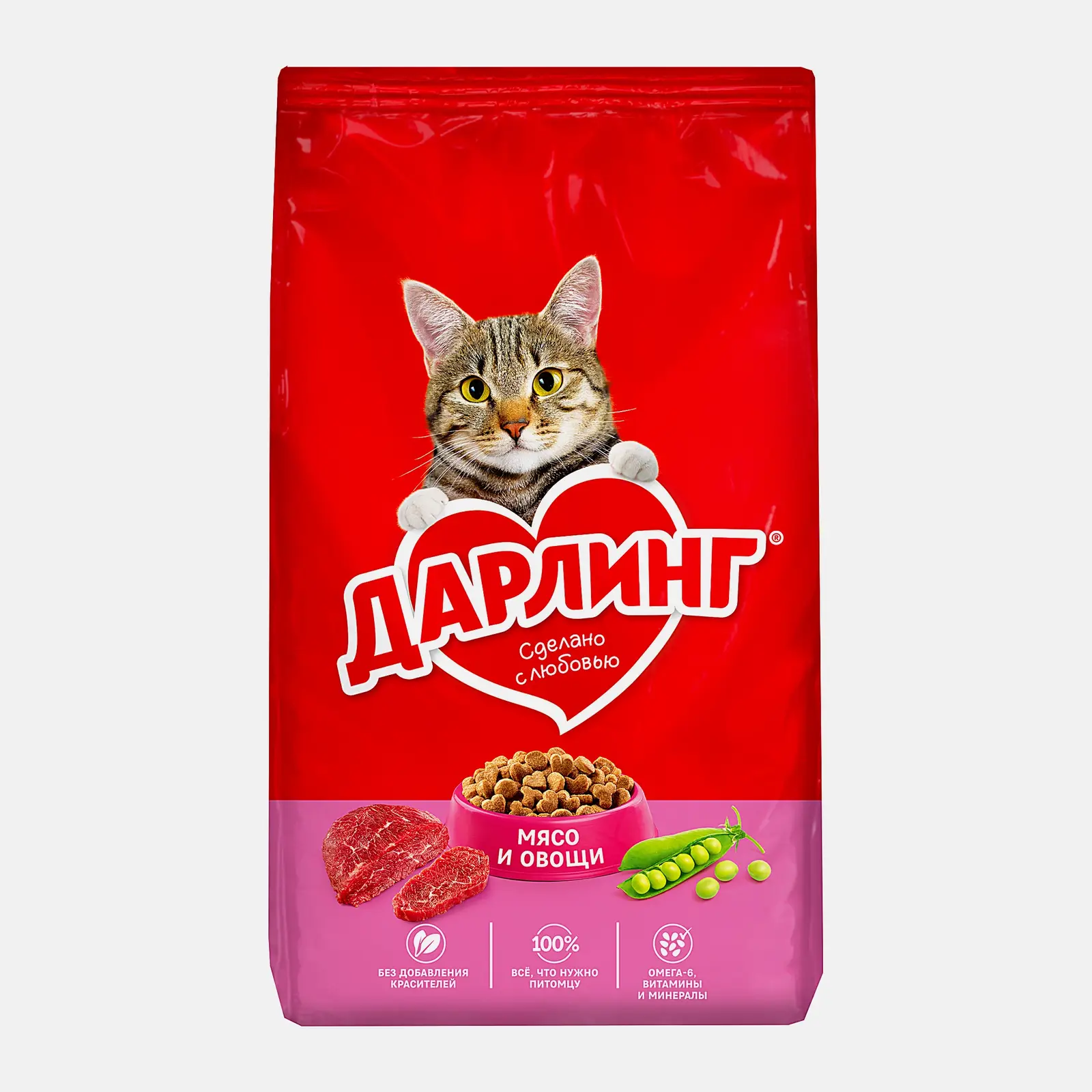 Сухой корм для кошек с мясом и овощами Дарлинг 760г - фото 2 Сухой корм для кошек с мясом и овощами Дарлинг 760г - фото 2