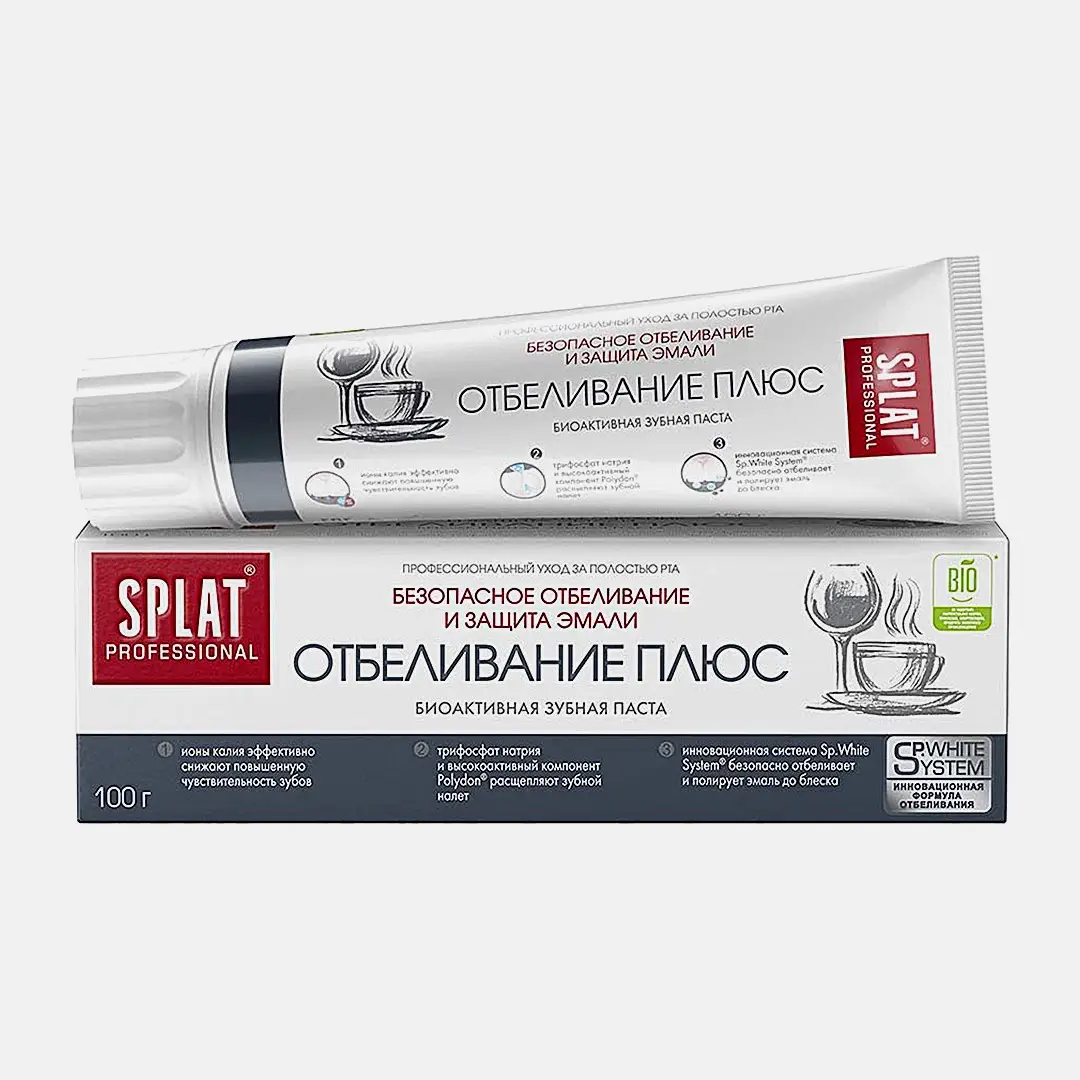 Зубная паста Отбеливание плюс Splat Professional 100г Зубная паста Отбеливание плюс Splat Professional 100г