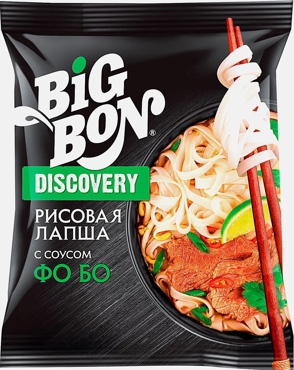 Изображение товара Рисовая лапша со соусом Фо Бо Big Bon 65 г быстрое приготовление