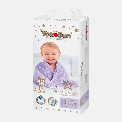 Подгузники-трусики Yokosun Premium детские XL 12-20кг 38шт
