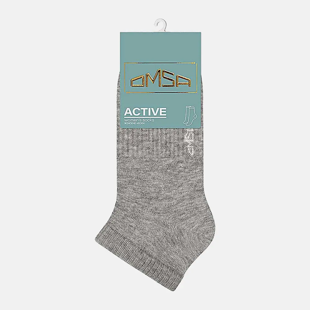 Серые носки женские укороченные р.35-38 Omsa Active