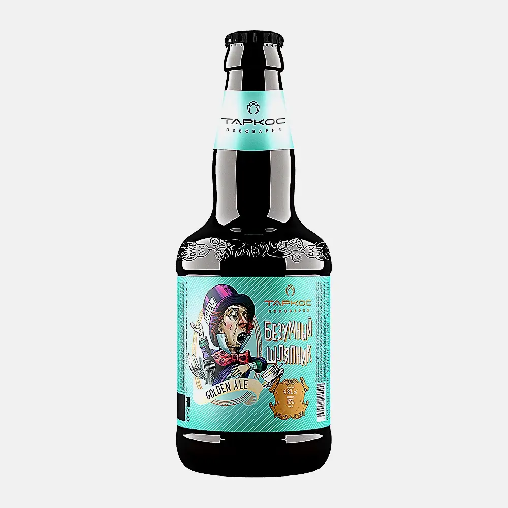 Изображение товара Пиво Таркос Безумный шляпник светлое 450мл фильтрованное пастеризованное 4.2% российское