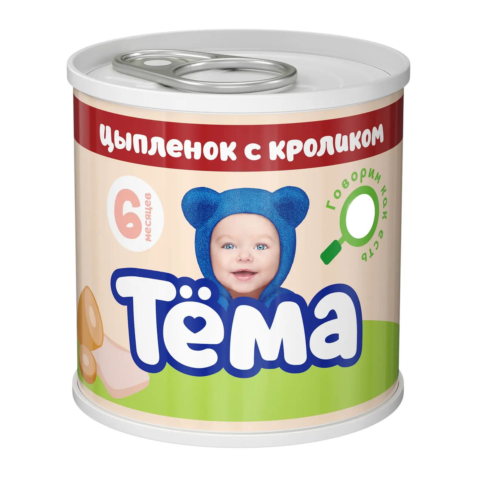 Изображение товара Пюре Цыпленок с кроликом для малышей 90 г Тема Юнимилк