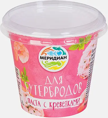 Паста Меридиан с креветкой для бутербродов 140г