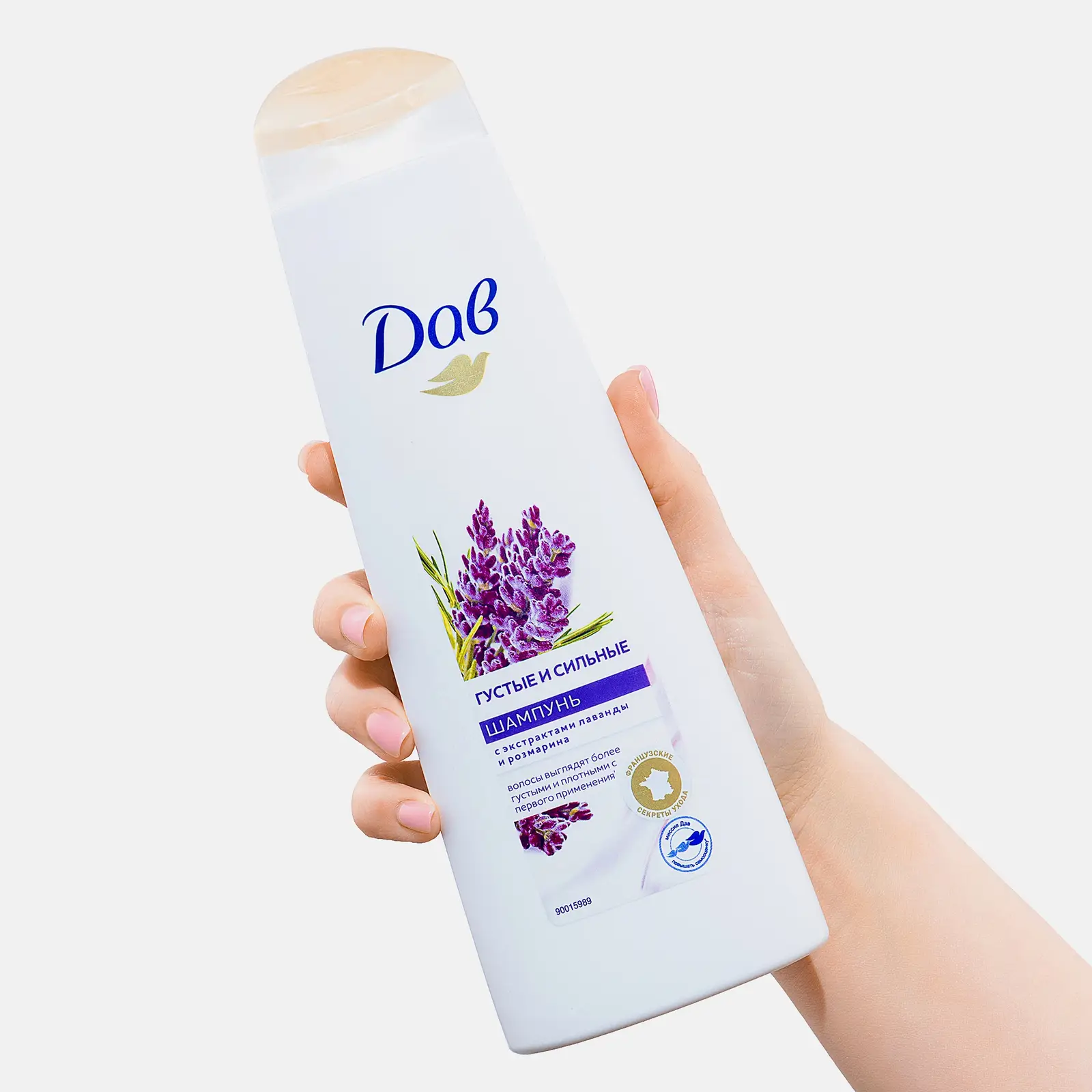 Шампунь Дав Густые и сильные Лаванда и розмарин 380мл