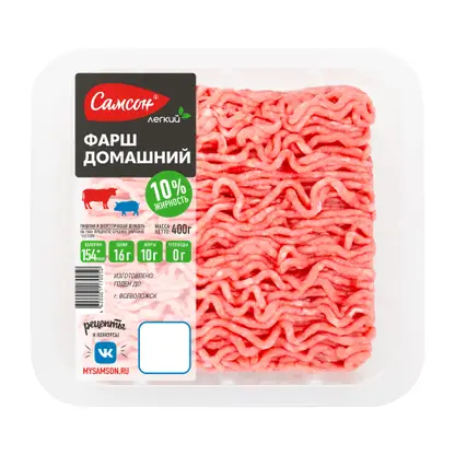 Изображение товара Фарш Самсон Домашний 400г Изображение товара Фарш Самсон Домашний 400г