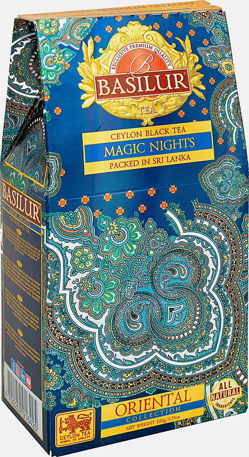 Изображение товара Чай черный Basilur Magic Nights Восточная коллекция 100г с натуральными ароматизаторами