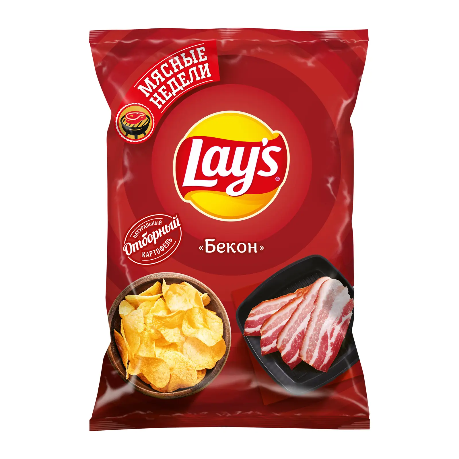Изображение товара Чипсы Lays картофельные Бекон 140г