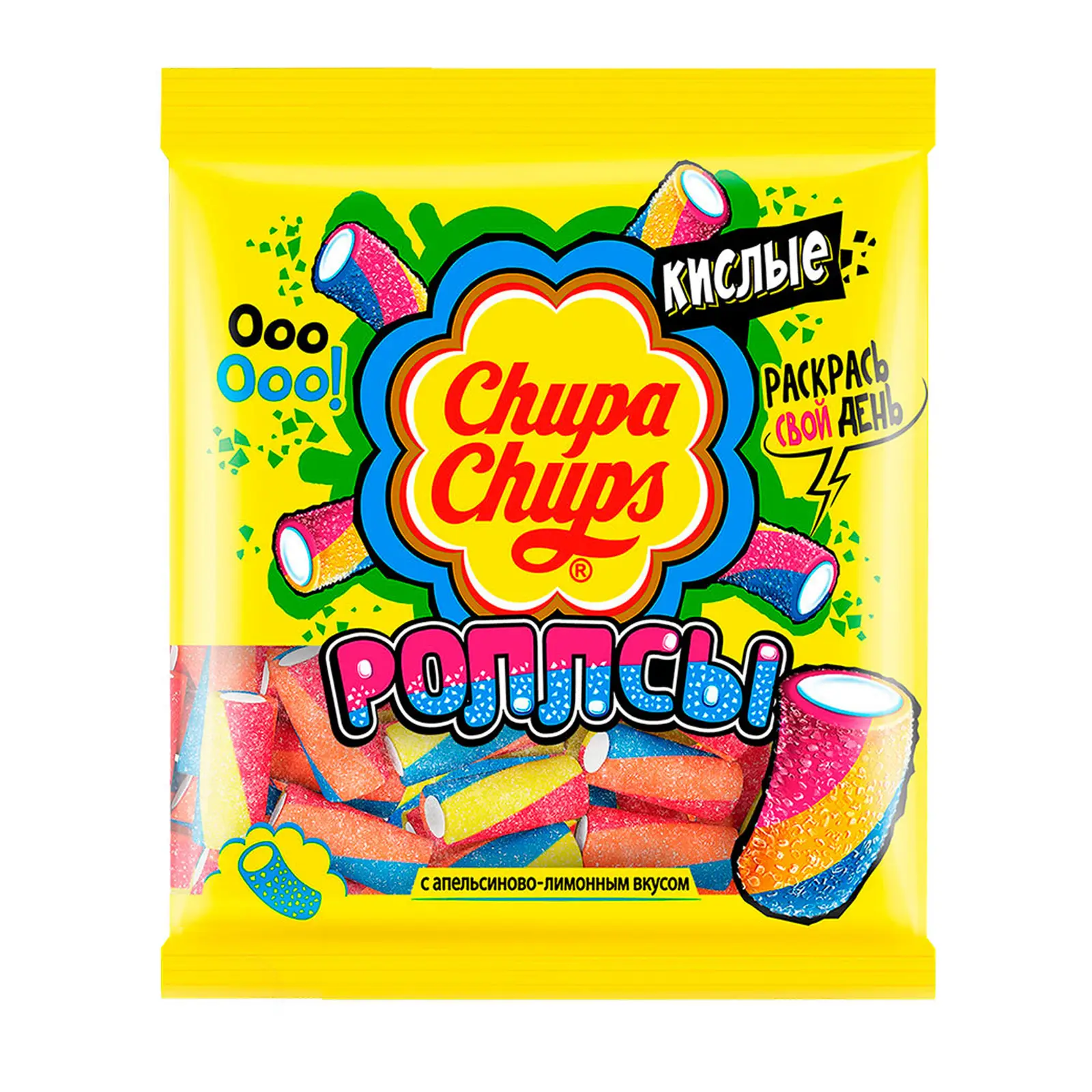 Мармелад Chupa Chups Sour Tubes Mini с фруктовым вкусом 150г