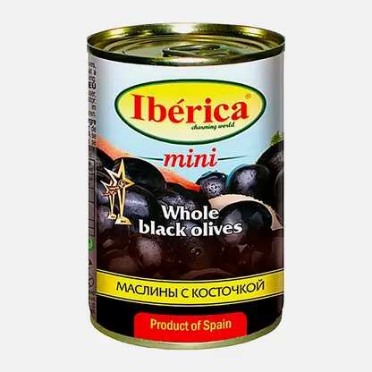 Маслины мини с косточками Iberica 300г