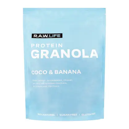 Изображение товара Гранола протеиновая R.A.W.Life Кокос-банан 220г