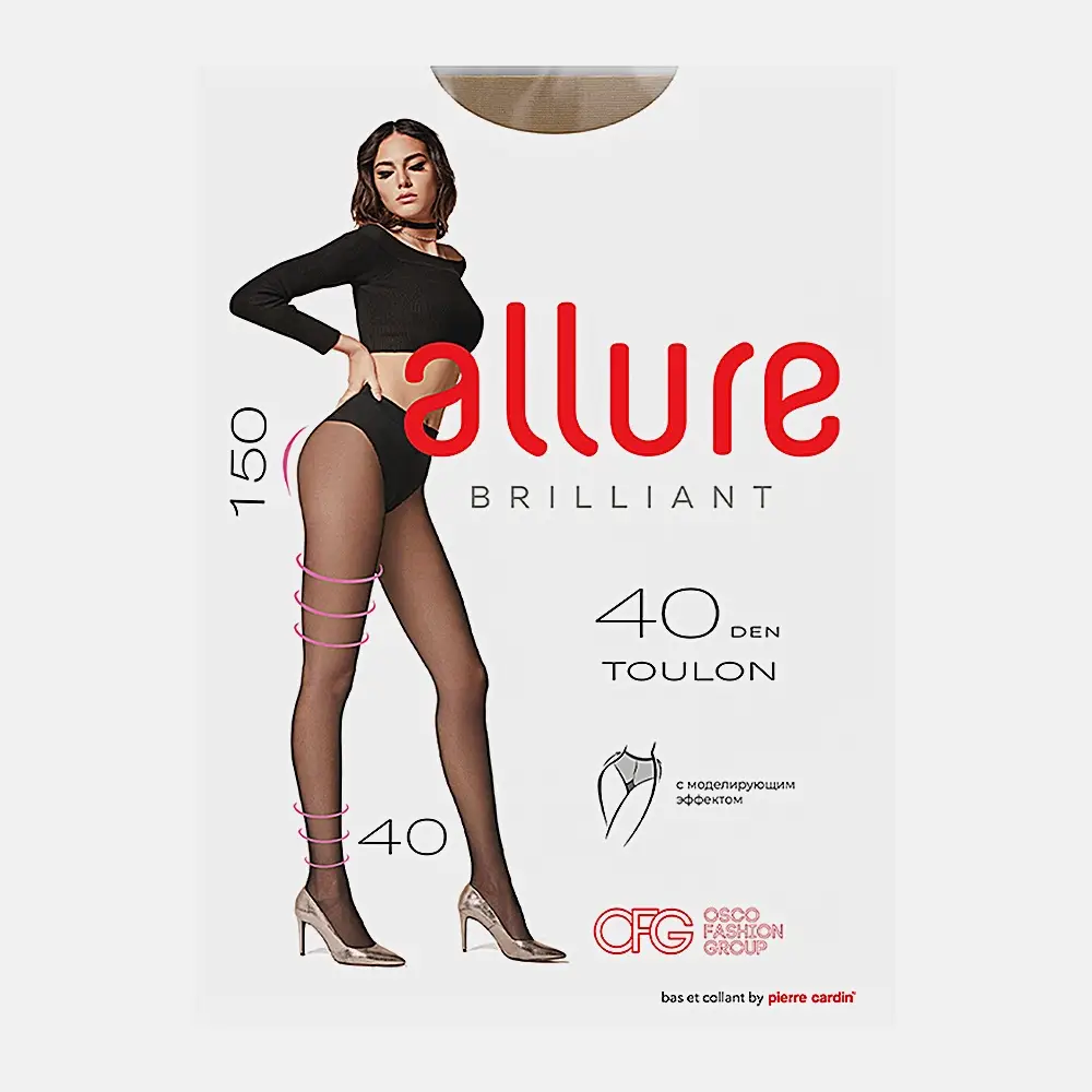 Колготки женские Pierre Cardin/Allure Тулон 40 den бежевые р2