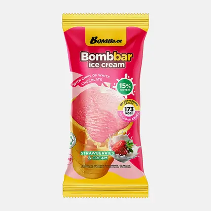 Мороженое Клубничный крем без сахара в стакане Bombbar 6% 90г