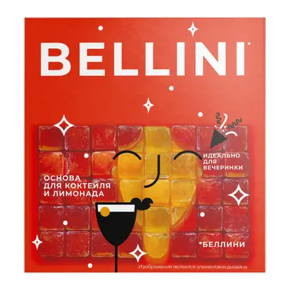 Изображение товара Основа для коктейля и лимонада Беллини 120г быстро замороженная
