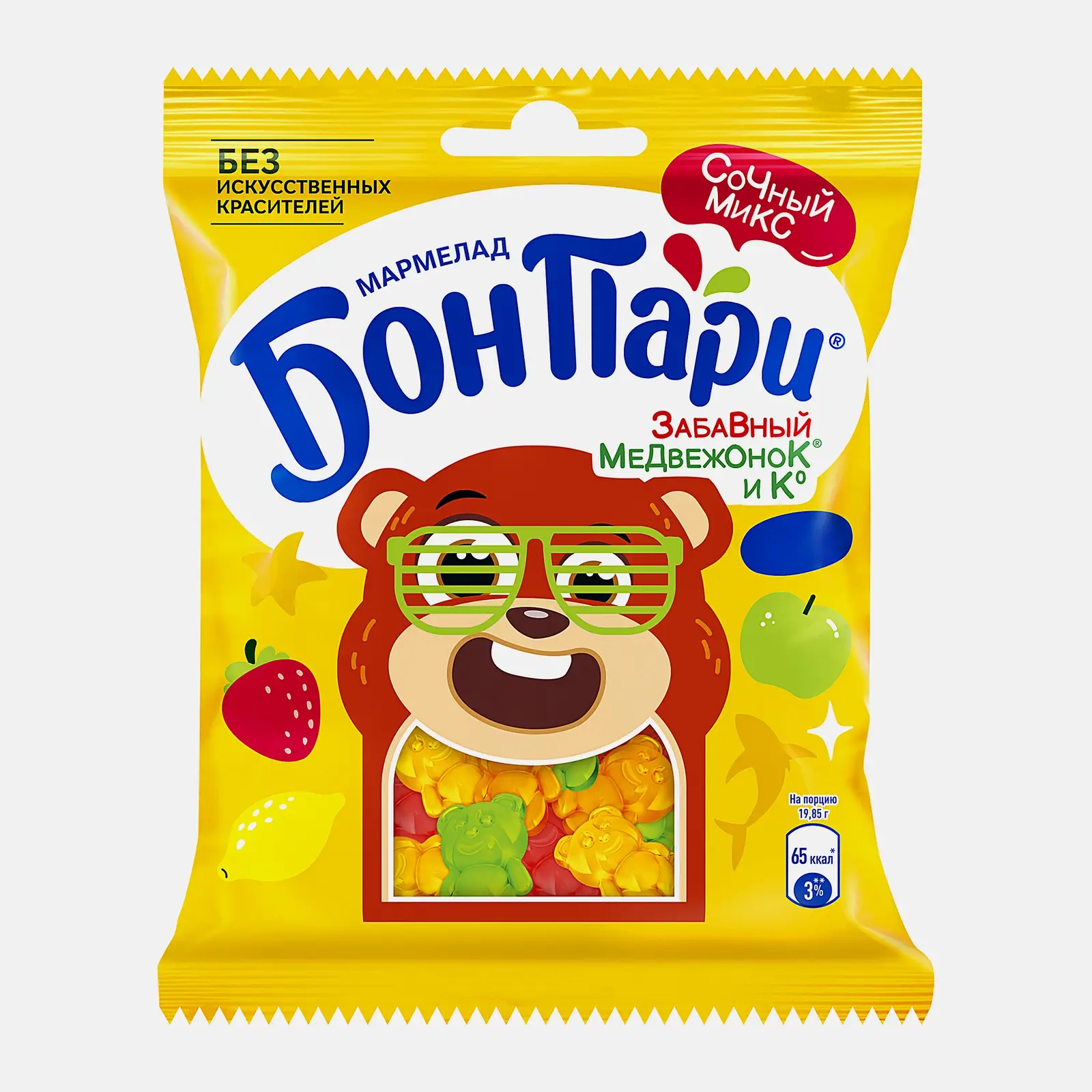 Изображение товара Мармелад жевательный Забавный медвежонок Бон Пари 75г