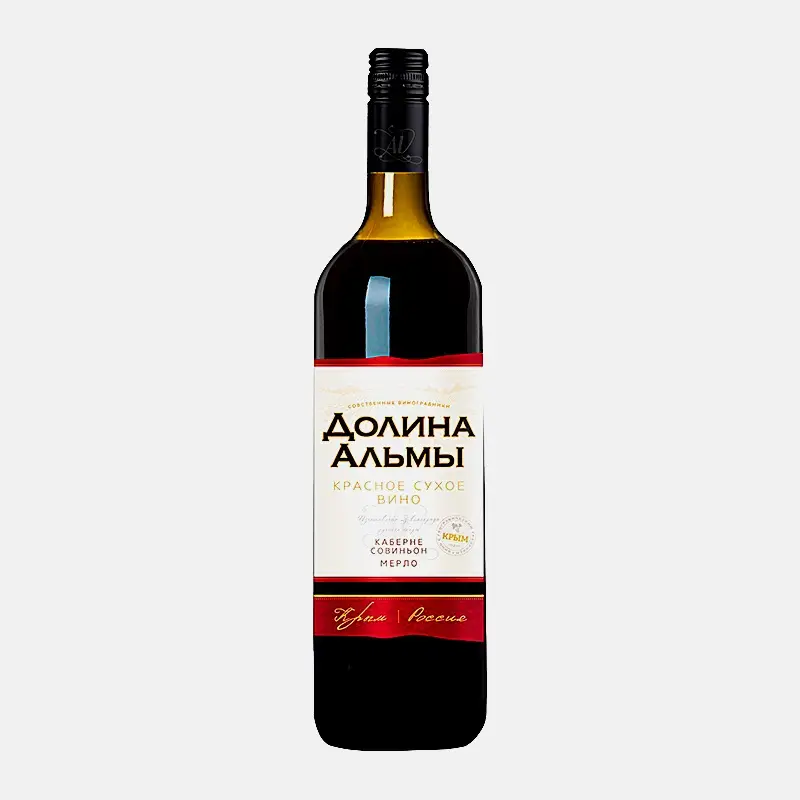 Изображение товара Вино Долина Альмы Каберне Совиньон Мерло красное сухое 14% 750мл