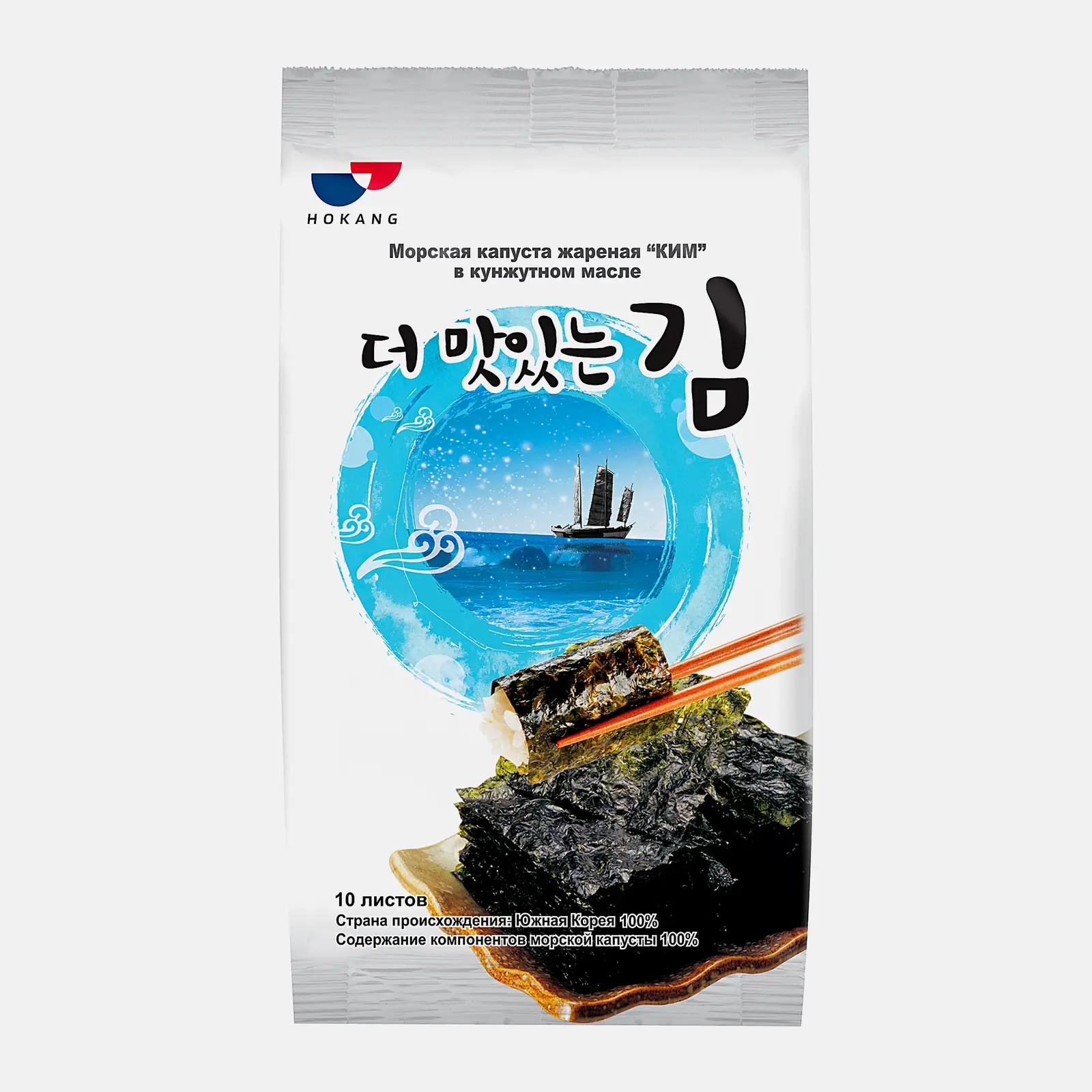 Изображение товара Жареная морская капуста Ким Hocang 5г - полезная закуска из морских продуктов