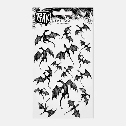Переводные наклейки-тату 110*200мм Драконы P.Ink