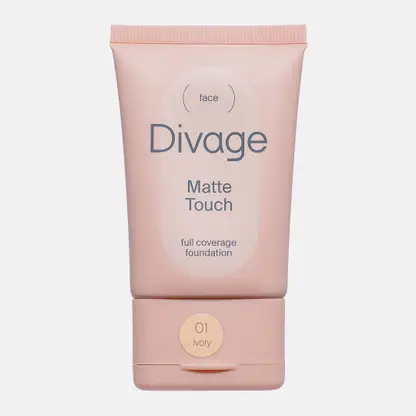 Тональный крем для лица тон 01 Слоновая кость Divage Matte Touch Foundation